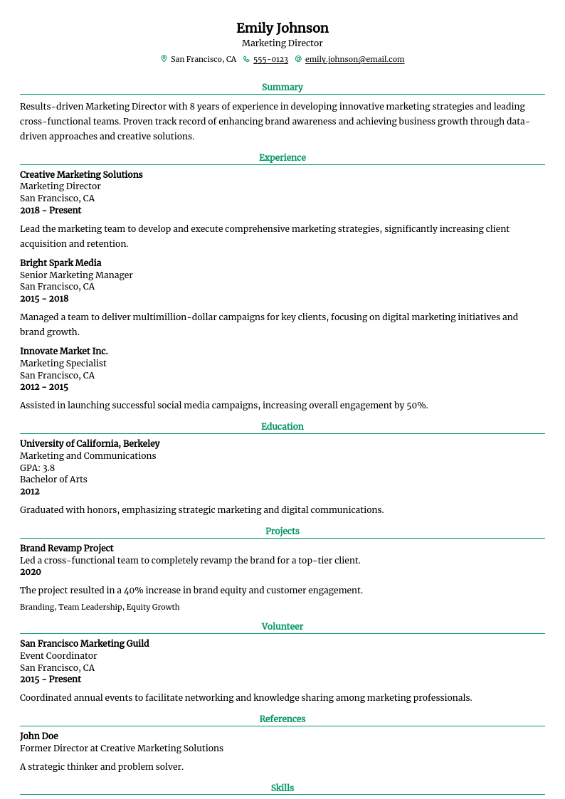 Resume template 7